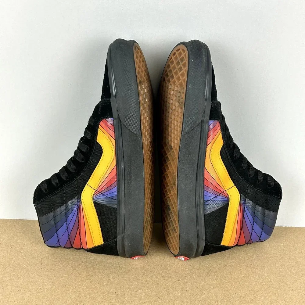 Vans Black High-Top Sneakers with Vibrant Accents - Picture 6 of 9